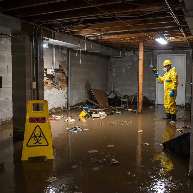 Flooded Basement Electrical Hazard in Murray County, GA Property